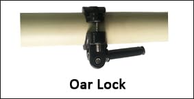Heavy Duty Aluminum Oars with Oar Locks - 8' Split Shaft