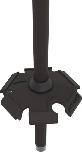 Atomic AMT Ski Poles 115cm Black - High-Strength Aluminum, Ergonomic Grip