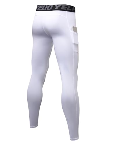 Men's Compression Pants with Pocket - Cool Dry Running Leggings