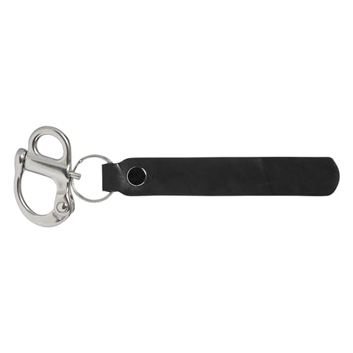 Quick Release Shackle Clip with Leather Handle for SCBA Mask - Vent-Limited Smoke Black / 23