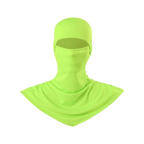 Summer Balaclava UV Protection Face Mask - Green Polyester