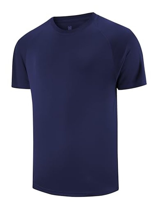 5 Pack Men's Dry Fit T Shirts Athletic Running Gym Workout Short Sleeve Tee Shirts for Men (US, Alpha, X-Large, Regular, Regular, Set 5)