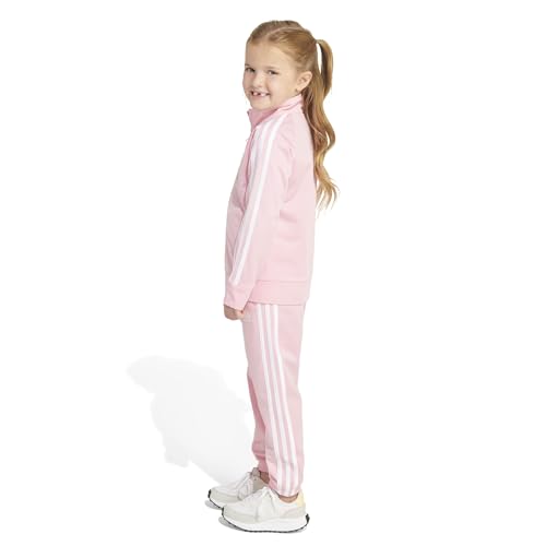 adidas Girls 2-Piece Pink Tricot Track Set - Size 6X