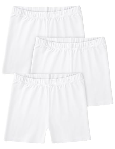 Somaibo 3 Pack Girls Bike Shorts Kids Cartwheel Under Dress Cotton