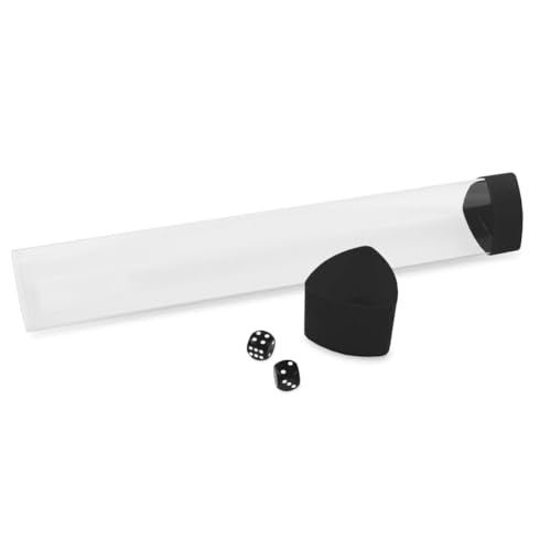 BCW Black Playmat Tube with Oversized Cap and 2 Dice - Travel & Storage