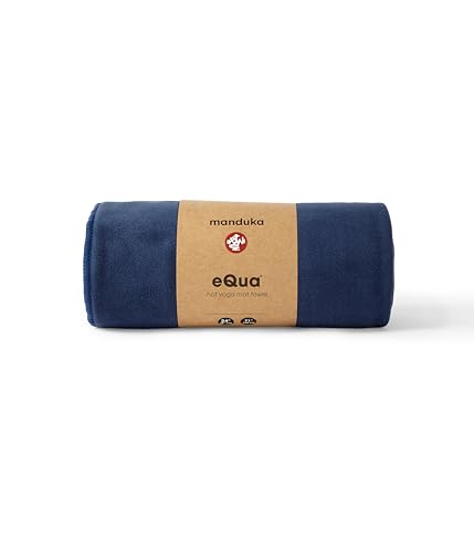 Manduka eQua Microfiber Yoga Hand Towel Midnight 16 x 24 in