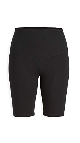 Yummie Women's Mel Cotton Stretch Shaping Biker Shorts Small Black