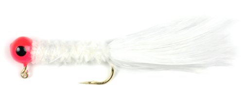 Beetle Bou Marabou Fishing Jig with Gold Plated Hooks - Pink/White