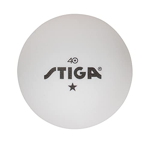 STIGA 1-Star Table Tennis Balls - 40mm Regulation Size - 6 Pack, White