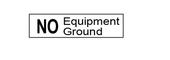 Safety Stickers Set of 30 - No Equipment Ground Decals 0.25" x 1"