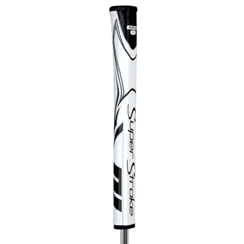 SuperStroke Zenergy Pistol Golf Putter Grip White/Black 1.0 - Enhanced Feedback & Comfort
