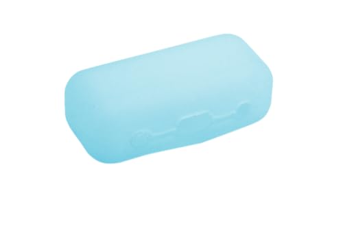 Silicone Razor Cover - Food-Grade Protector, Travel-Friendly, 2-Pack (Blue & White) - One Size