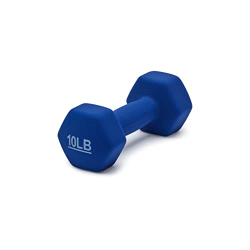 10 lb Neoprene Dumbbell Hand Weights - Set of 2 for Muscle Toning