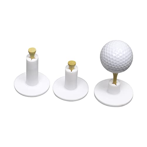 Golf Practice Tees - 3 Count White Cross Tee - Rubber & Flexible