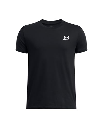 Kids Sportstyle Left Chest Short Sleeve T-Shirt - Large Black & White
