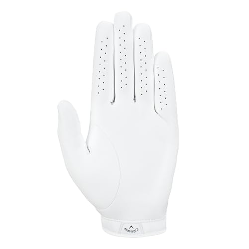 Golf Glove - Callaway Tour Authentic, White, Medium-Large, Left Hand