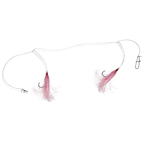 Flounder Hi-Lo Rig with Mylar Teaser - Pink, 1 Pack, 3/0 Hook