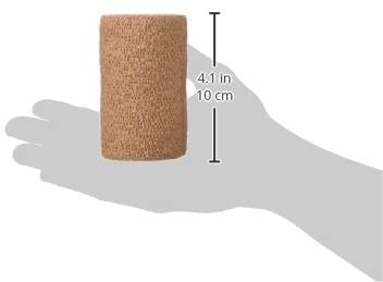 Self Adherent Wrap - Tan, 4" x 5 Yards, 5 Rolls