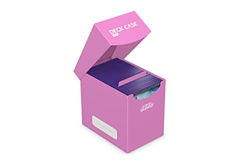 Ultimate Guard Deck Case 133+ Pink - Acid-Free Card Storage with Divider