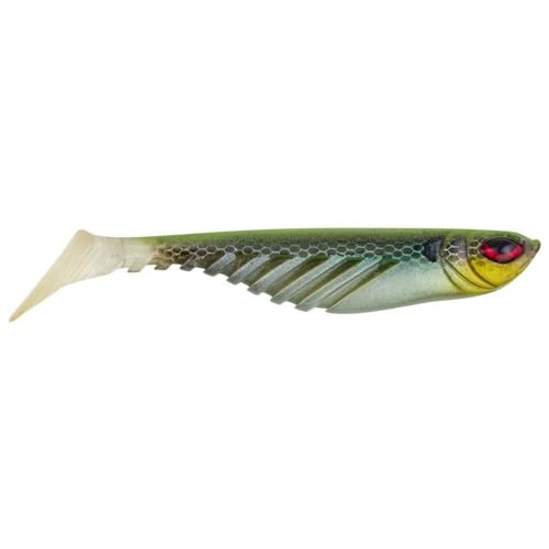 PowerBait Ripple Shad Soft Bait - Fire Perch, 4" (5 Count)