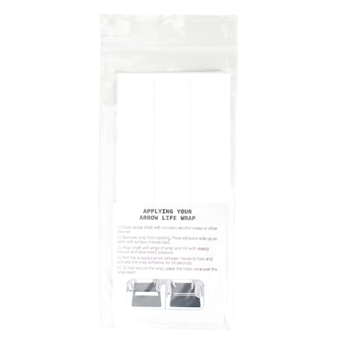 6-Inch Arrow Wraps 12 Pack for Archery - White, High Visibility Fletching Accessories