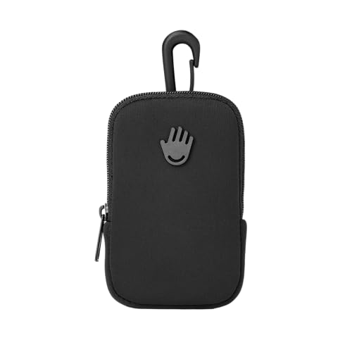 Touchland Black Zippered Hand Sanitizer Pouch with Snap Hook - Attachable Bag Accessory for 1 FL OZ Touchland
