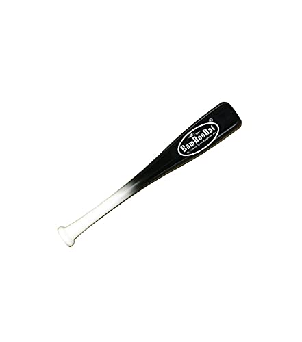 BamBooBat 18 Inch White/Black Adult Baseball Softball Training Bat - One Hand
