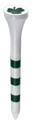 Shamrock Golf Tees - 3-1/4" Natural Hardwood, Green