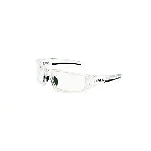 Uvex by Honeywell Hypershock Safety Glasses, Clear Frame with Clear Lens & HydroShield Anti-Fog Coating (S2970HS)