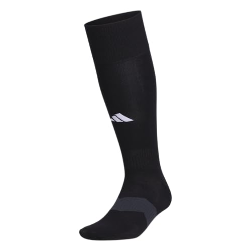 Over-the-Calf Soccer Socks - Cushioned, Moisture-Wicking, Medium - Black/Night Grey/White