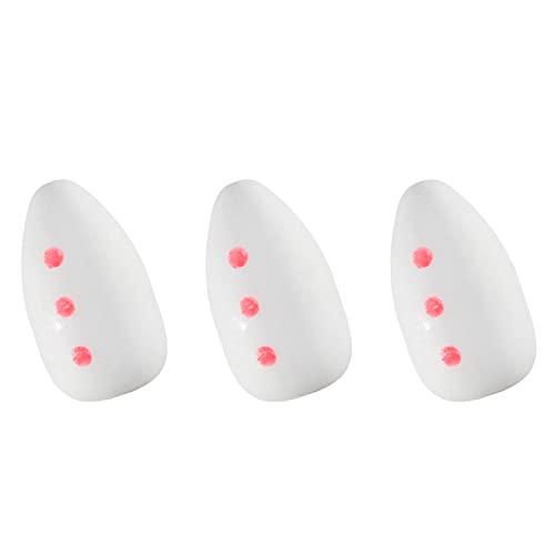 Fishing Floats 30 Pack - Oval Foam Strike Indicators - White with Dots, Medium (1/3" x 2/3")