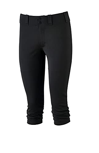Mizuno Youth Girl's Prospect Softball Pants Medium Black - Durable & Moisture-Wicking