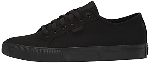 DC mens Manual Low Top Vegan Friendly Casual Skate Shoe, Black, 9.5 US