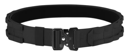 KRYDEX Quick Release Rigger MOLLE Belt 1.75 Inch Tactical Heavy Duty Belt - Medium, Black