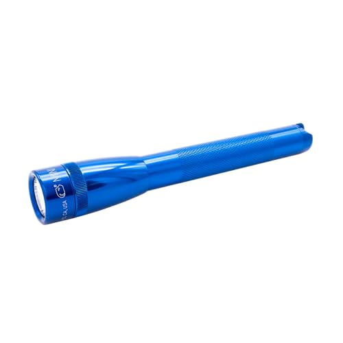 Maglite Mini Pro LED 2-Cell AA Flashlight, High Lumen, Water-Resistant, Adjustable Focus ? Blue