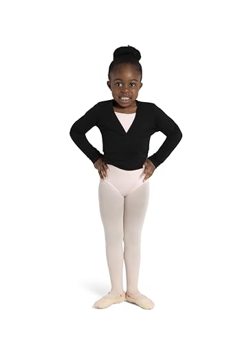 Capezio Little Girls' Classics Wrap Top - Black, 10 Years