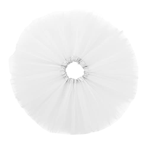 Layered Tutu Skirt for Girls Ballet Dance and Costume Parties - White
