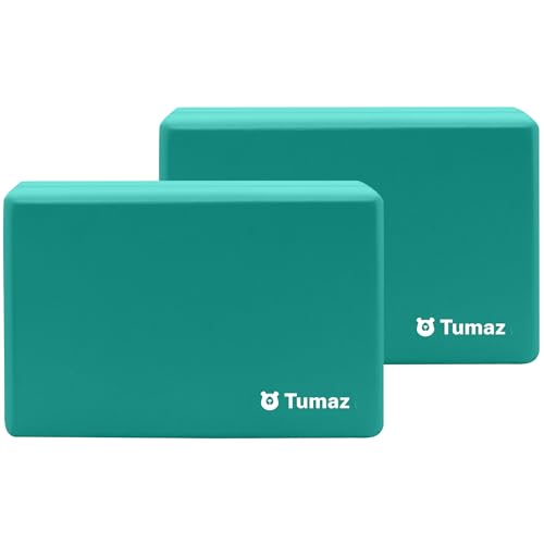 High-Density EVA Foam Yoga Blocks 2 Pack - Non-Slip Green