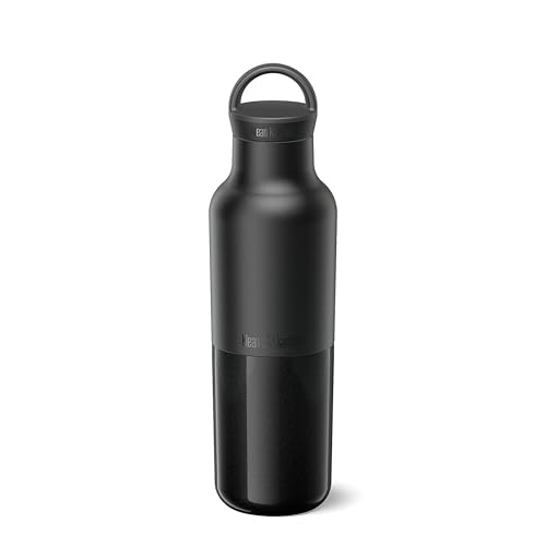 Klean Kanteen Rise Classic 20 oz Insulated Water Bottle, Black