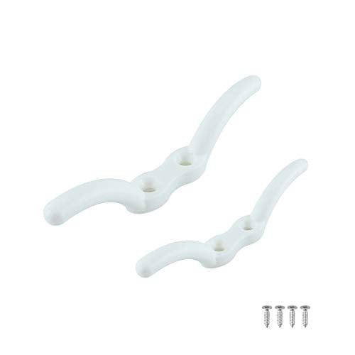 4-Inch Nylon Rope Cleat - 2 Pack with Stainless Steel Mounting Screws