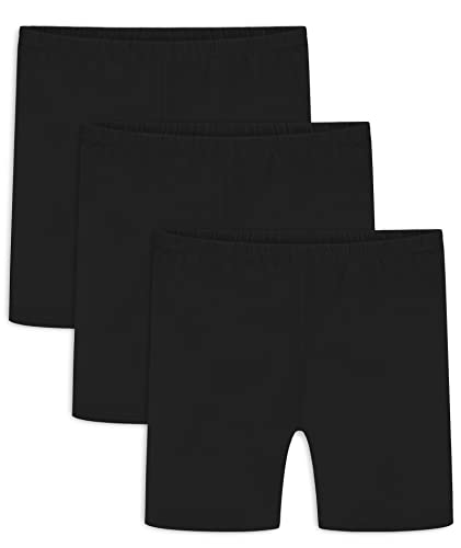 Kids Bike Shorts for Girls - Black, 7-8 Years, Comfortable Biker Style