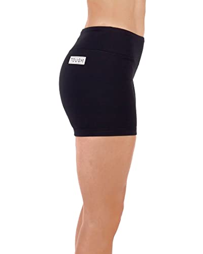Lightweight Women's 3" Running & Volleyball Shorts with Zip Pocket - Black, Medium