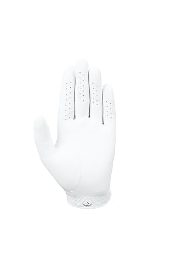 Golf Fusion Glove - Ladies Medium - White/Silver - Left Hand