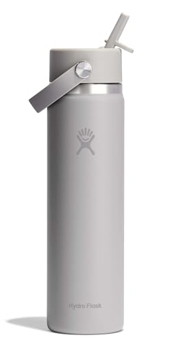 Hydro Flask 24 oz Insulated Stainless Steel Water Bottle with Wide Mouth & Leakproof Straw Lid