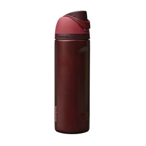Owala FreeSip Stainless Steel Water Bottle 24 oz Black Cherry - Insulated & Leakproof