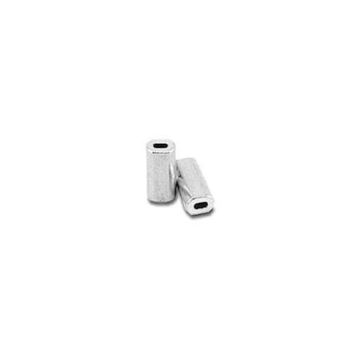 Aluminum Fishing Line Crimp Sleeves - 0.7mm ID, 50 Piece Pack