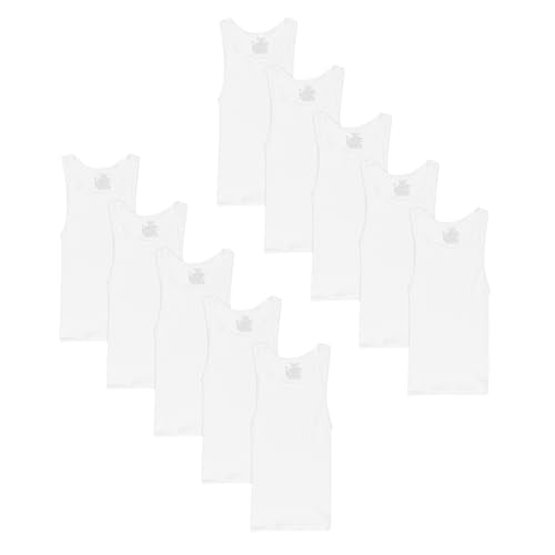 Boys' Moisture-Wicking Tank Undershirts – 10-Pack Sleeveless Tops