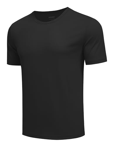 Men's Quick Dry Athletic T-Shirts 3 Pack - Small, Black