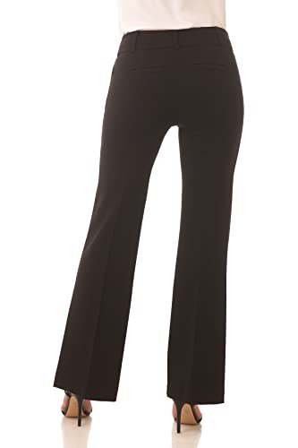 Rekucci Women's Black Secret Figure Pull-On Wide Leg Dress Pants - Regular/Petite/Tall Fit