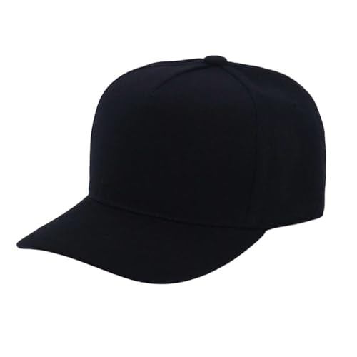 5-Panel Baseball Cap - Adjustable Black for Workouts & Outdoor Sports